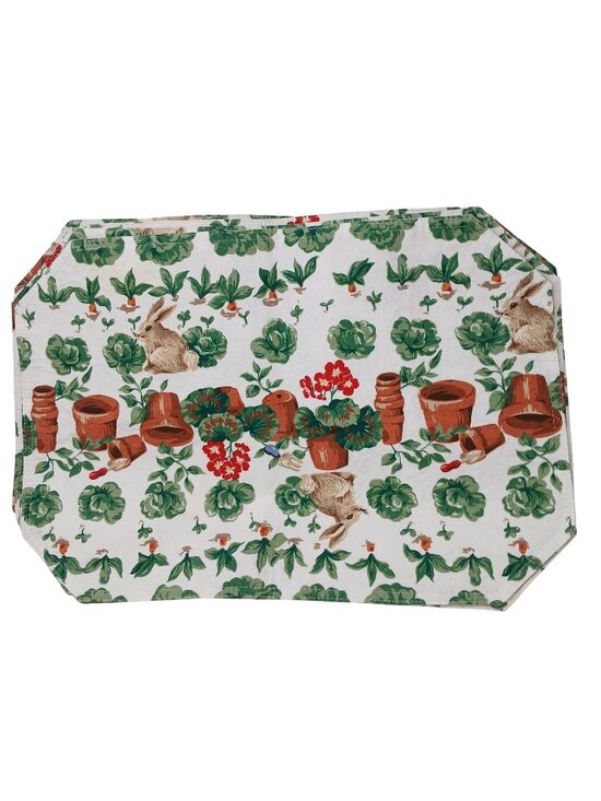 Wilton Court Other - 11 VTG Bunny Garden Placemat Set Wilton Court Reversable Cottage Farm Core #D46